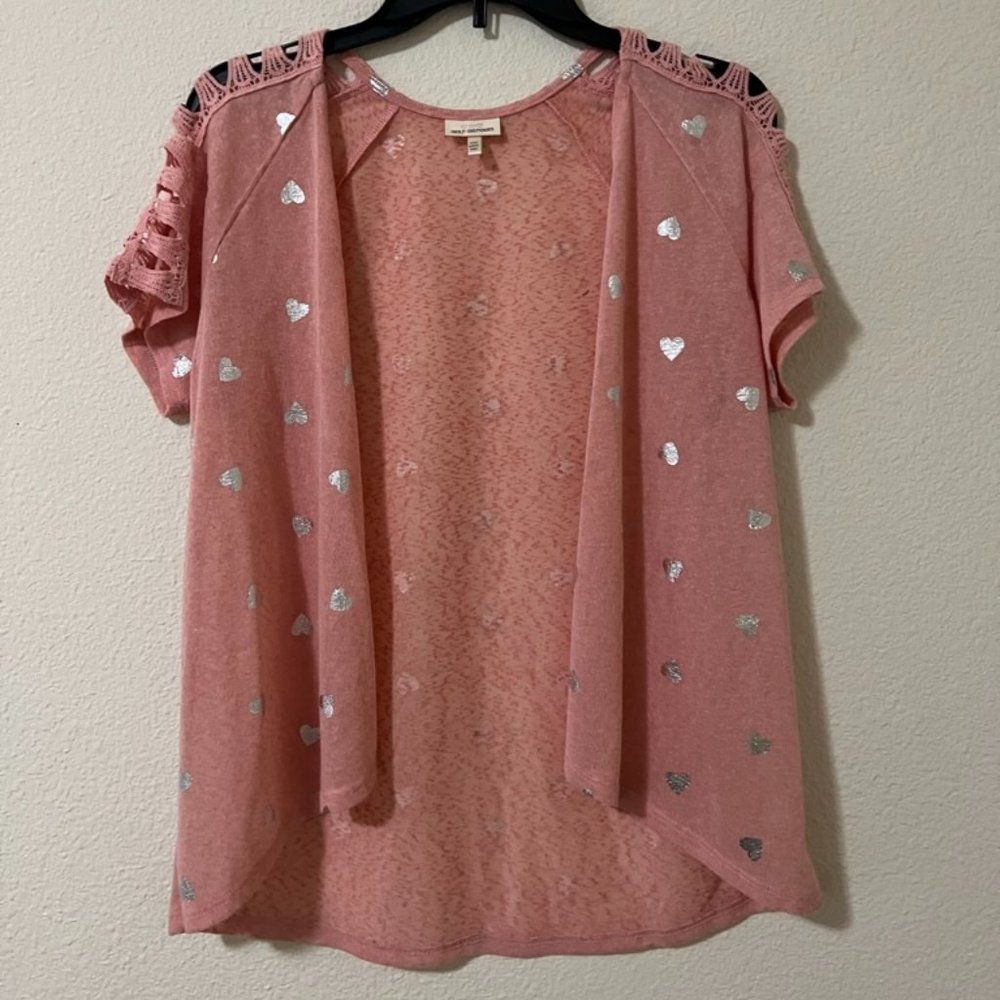 pink heart cover up-S